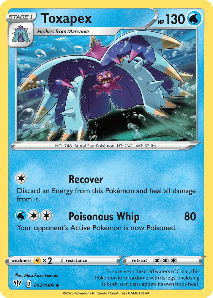 Toxapex (052/189) [Sword & Shield: Darkness Ablaze] (Online Only)