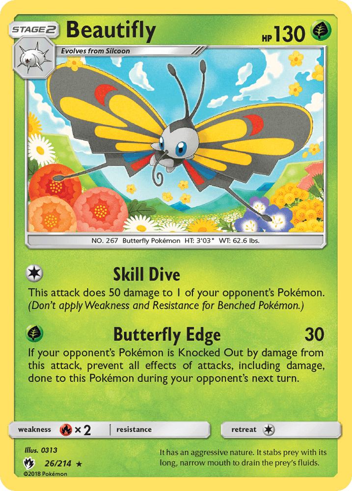 Beautifly (26/214) [Sun & Moon: Lost Thunder] (Online Only)