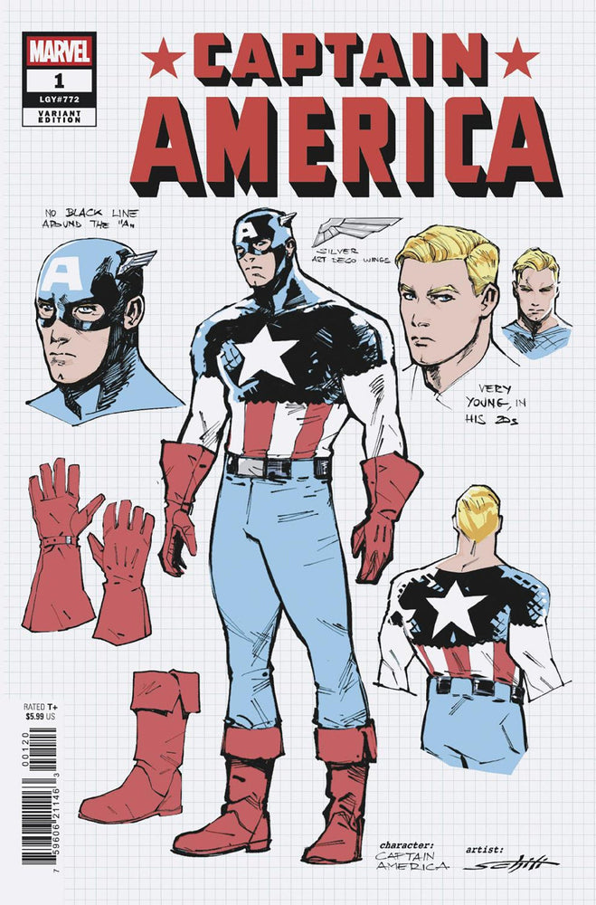 Captain America #1 Valerio Schiti Design Variant (Online Order Only)