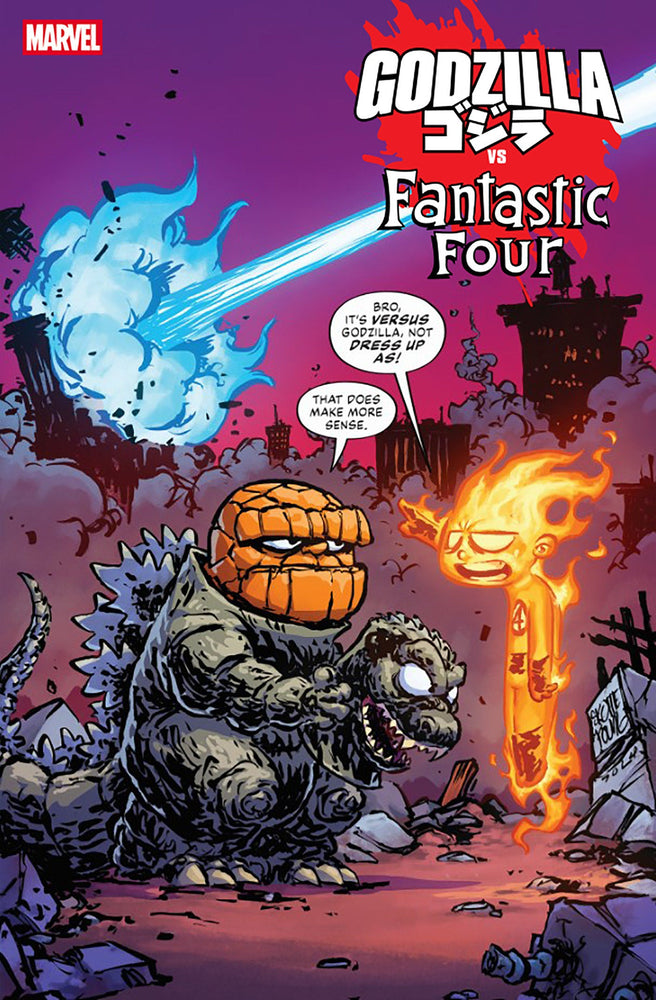 Godzilla vs. Fantastic Four #1 Skottie Young Variant (Online Order Only)