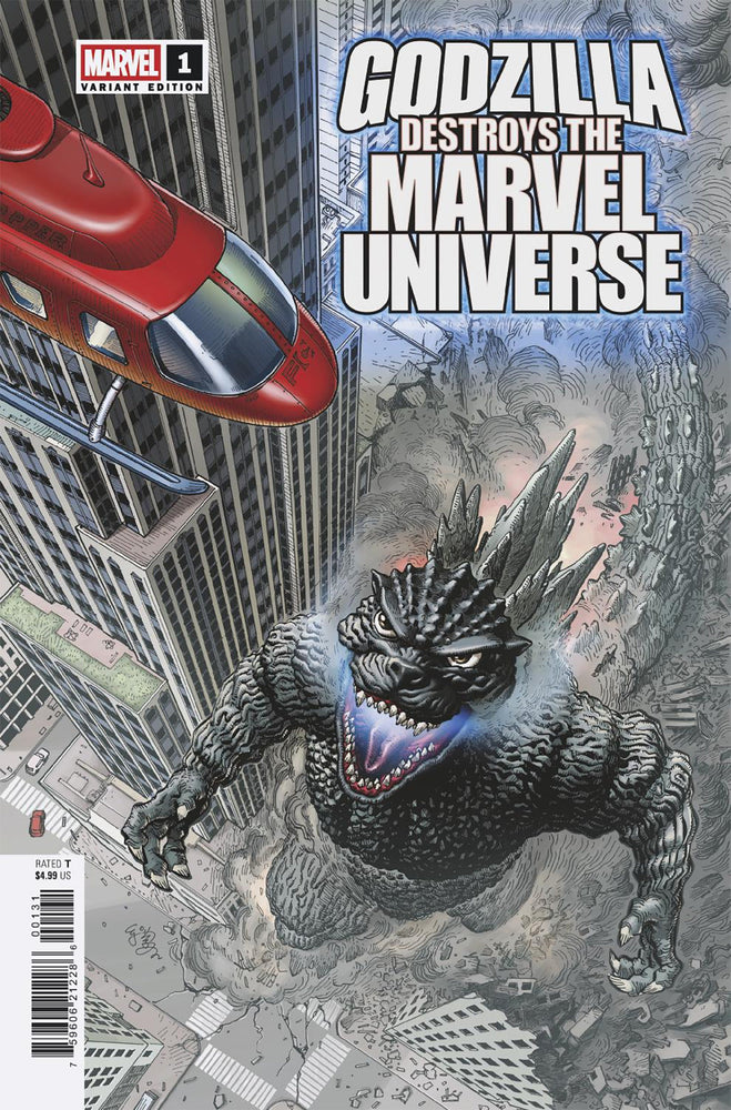 Godzilla Destroys The Marvel Universe #1 E.J. Su Fan Favorite Variant