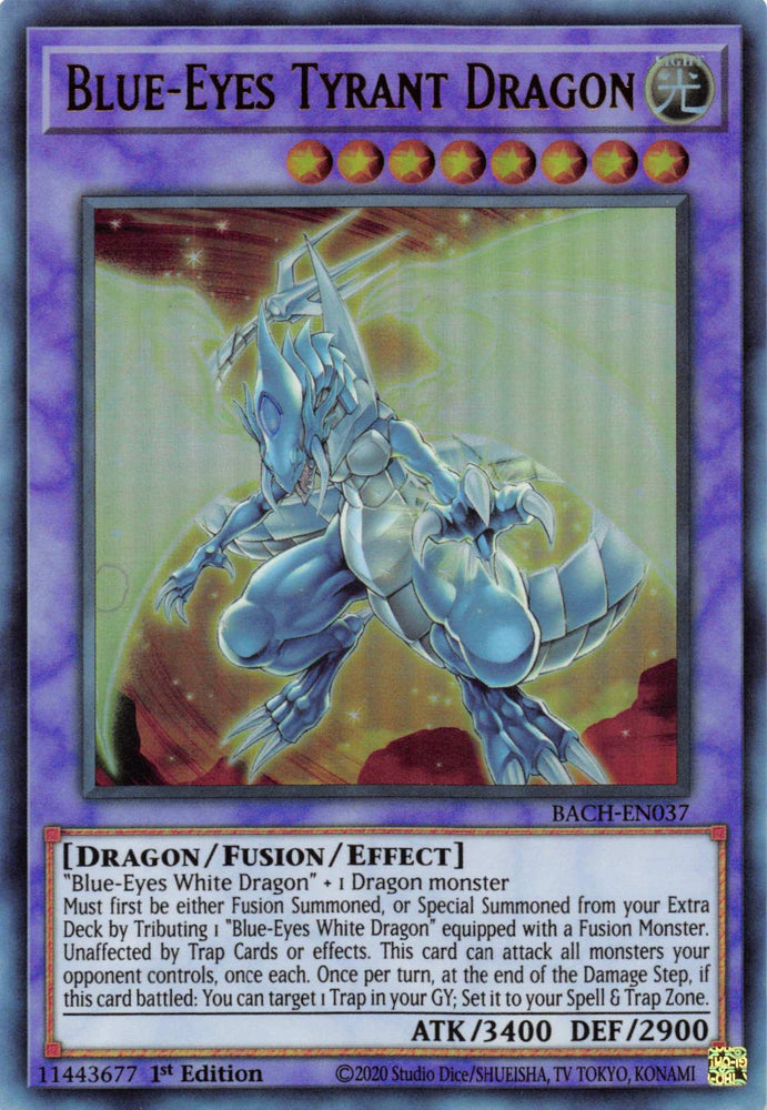 Blue-Eyes Tyrant Dragon [BACH-EN037] Ultra Rare (ONLINE ORDER ONLY)