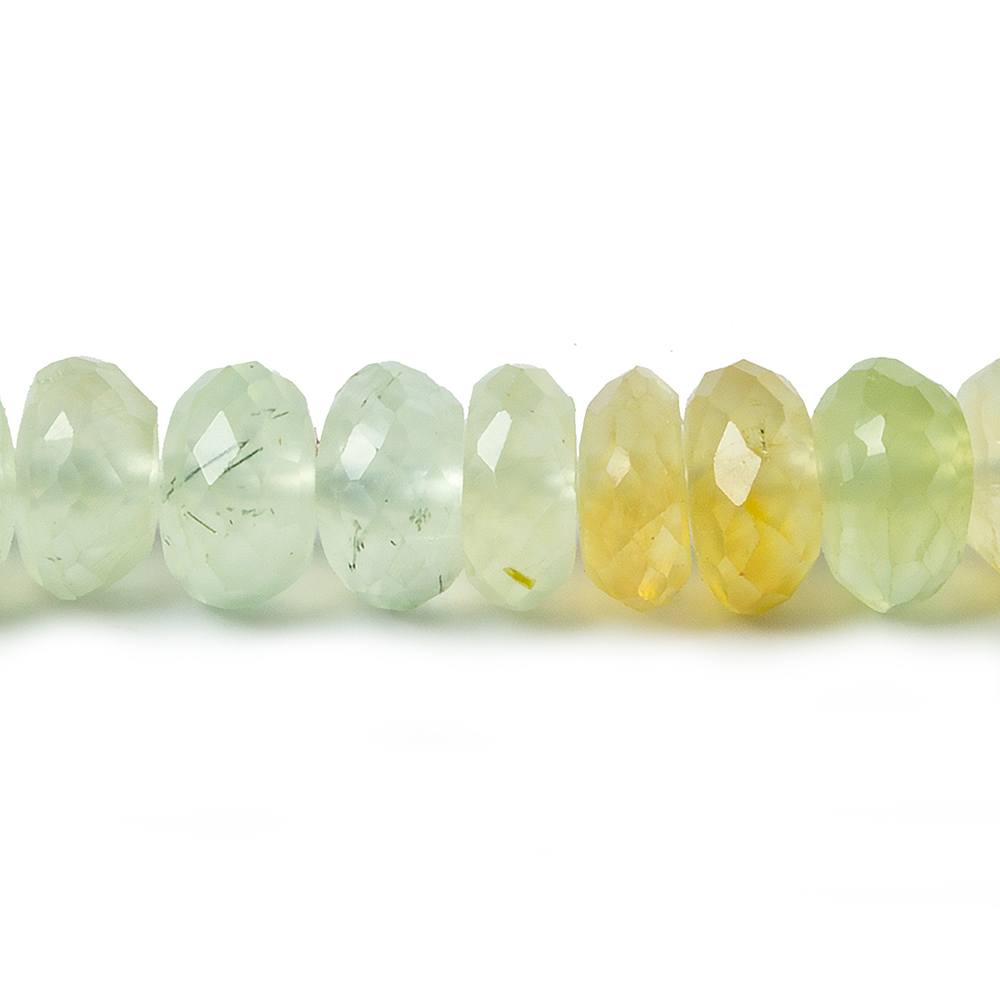 7.5mm Multi Color Prehnite faceted rondelle beads 13 inch 78 pieces (ONLINE ORDER ONLY)
