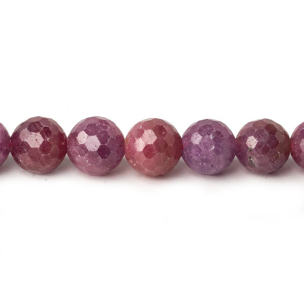 7.5mm Multi Color Sapphire and Ruby Faceted Round Beads 51 pieces 15.5 inch (ONLINE ORDER ONLY)