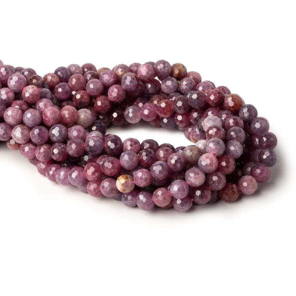 7.5mm Multi Color Sapphire and Ruby Faceted Round Beads 51 pieces 15.5 inch (ONLINE ORDER ONLY)