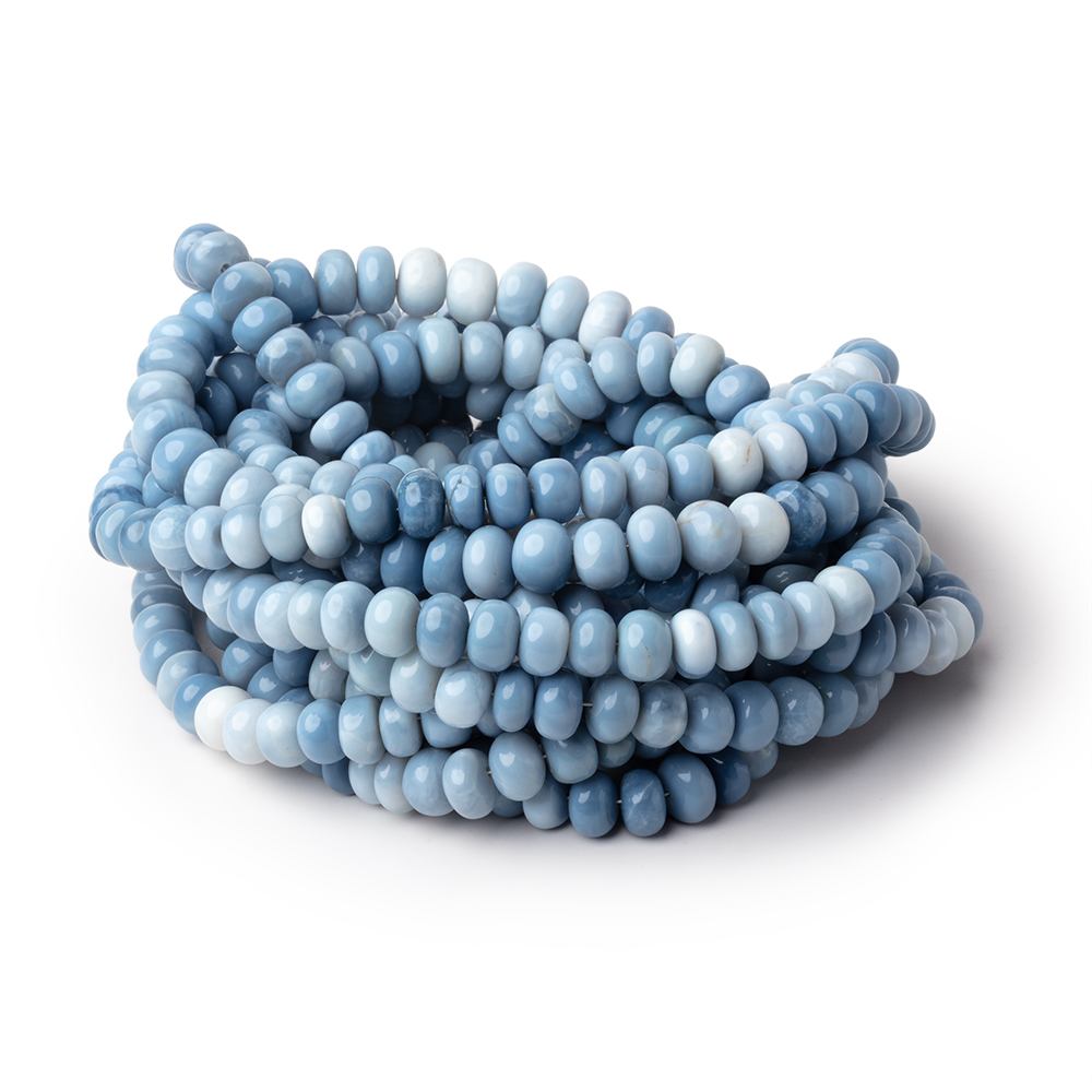 7.5mm Owyhee Blue Opal Plain Rondelle Beads 16 inch 76 pieces (ONLINE ORDER ONLY)