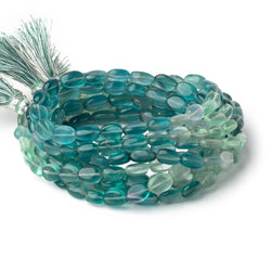 7.5x10mm Shaded Fluorite Plain Oval Beads 16 inch 40 pieces AA (ONLINE ORDER ONLY)