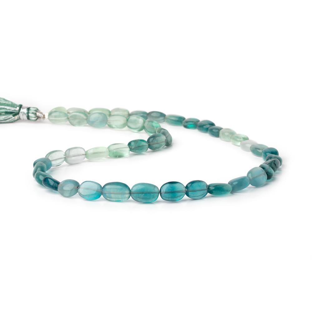 7.5x10mm Shaded Fluorite Plain Oval Beads 16 inch 40 pieces AA (ONLINE ORDER ONLY)