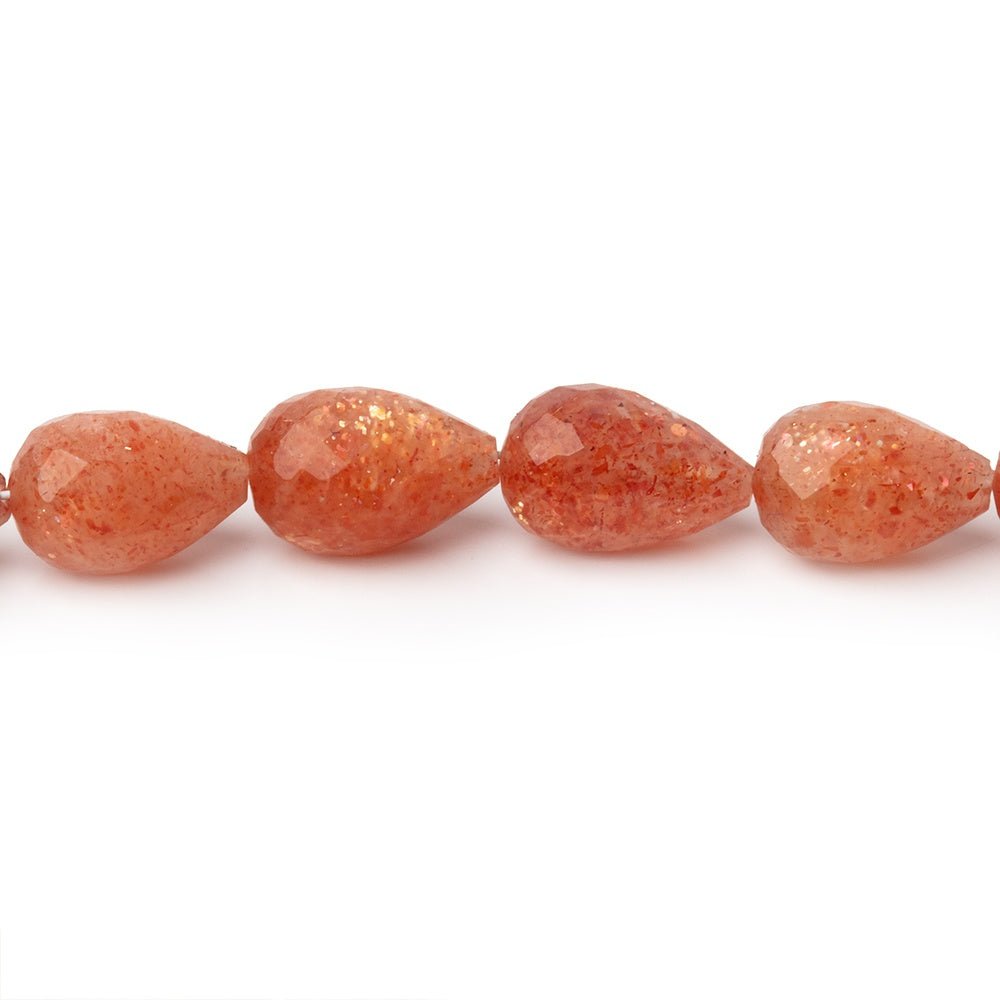 7.5x5-10x6mm Sunstone Straight Drill Tear Drop 7.25 inch 18 Beads (ONLINE ORDER ONLY)