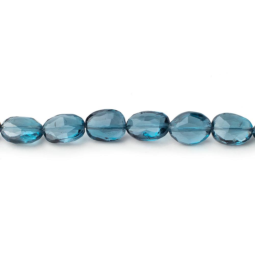 7.5x6-8x6mm London Blue Topaz faceted oval beads 8 inch 26 pieces (ONLINE ORDER ONLY)