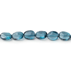 7.5x6-8x6mm London Blue Topaz faceted oval beads 8 inch 26 pieces (ONLINE ORDER ONLY)