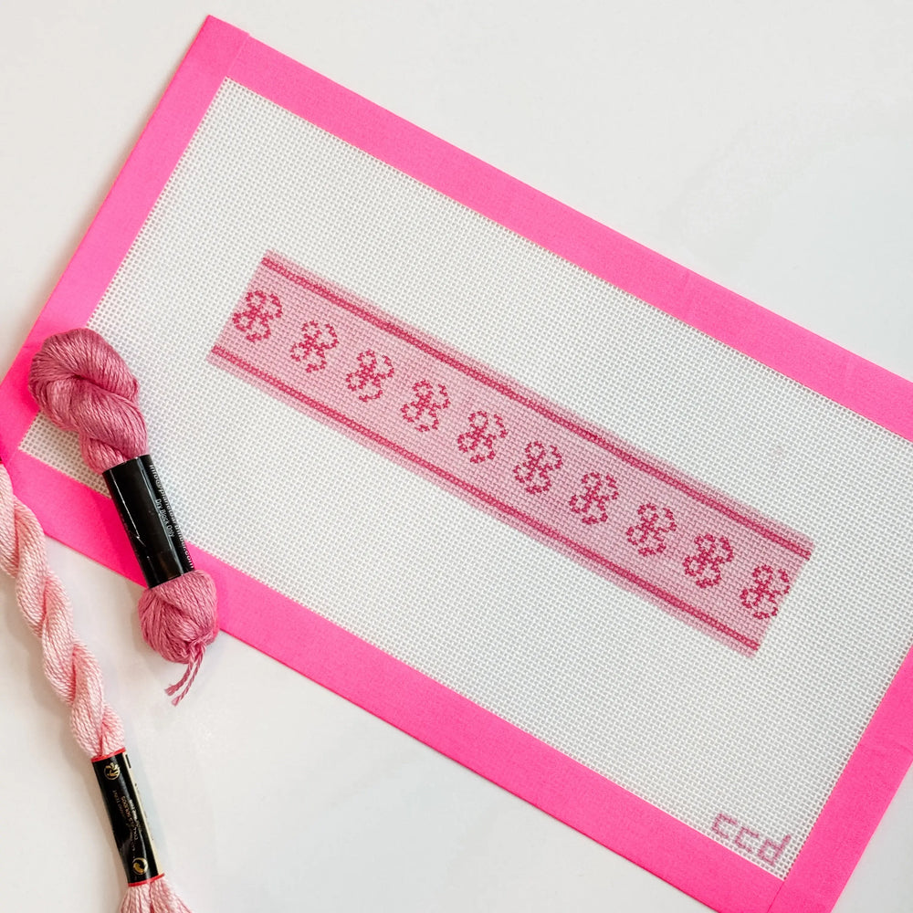 Cotswold Co Designs - Bow Coquette Key Fob Keychain Needlepoint Canvas 18 Mesh 7” (ONLINE ORDER ONLY)