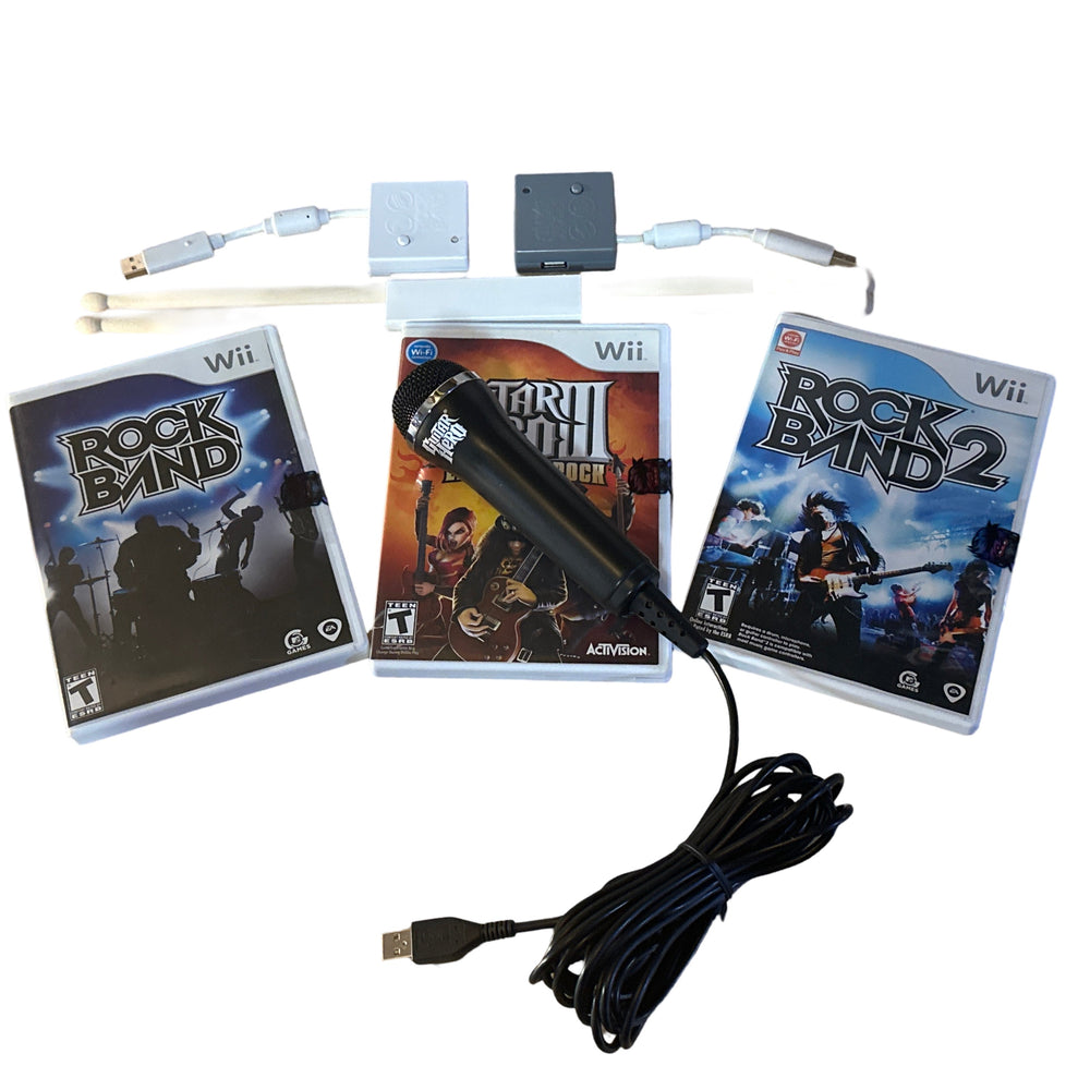 Rock Band Ultimate Band Kit (With 3 Games & 2 Guitars) for Nintendo Wii & Nintendo Wii U (Online Order Only)