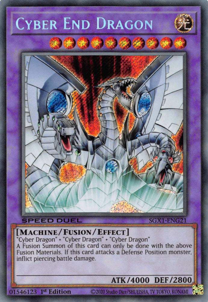 Cyber End Dragon [SGX1-ENG21] Secret Rare (ONLINE ORDER ONLY)