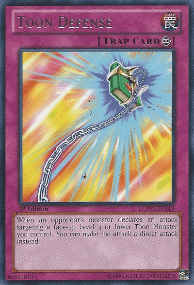 Toon Defense [LCYW-EN118] Rare (ONLINE ORDER ONLY)