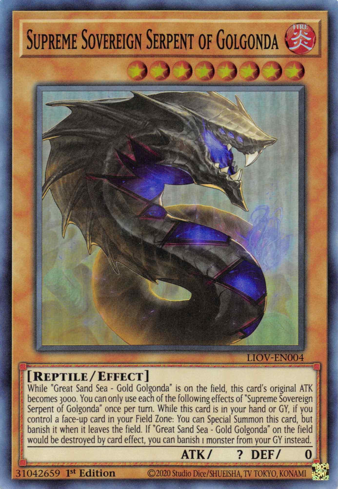 Supreme Sovereign Serpent of Golgonda [LIOV-EN004] Super Rare (ONLINE ORDER ONLY)