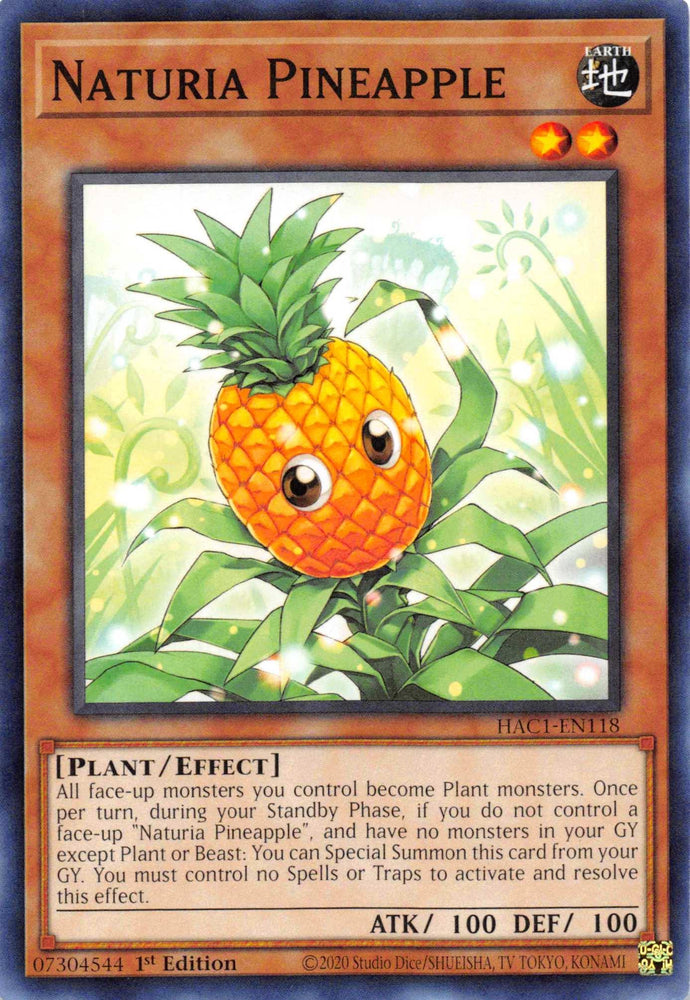 Naturia Pineapple (Duel Terminal) [HAC1-EN118] Parallel Rare (ONLINE ORDER ONLY)