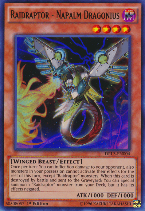 Raidraptor - Napalm Dragonius [DRL3-EN004] Ultra Rare (ONLINE ORDER ONLY)