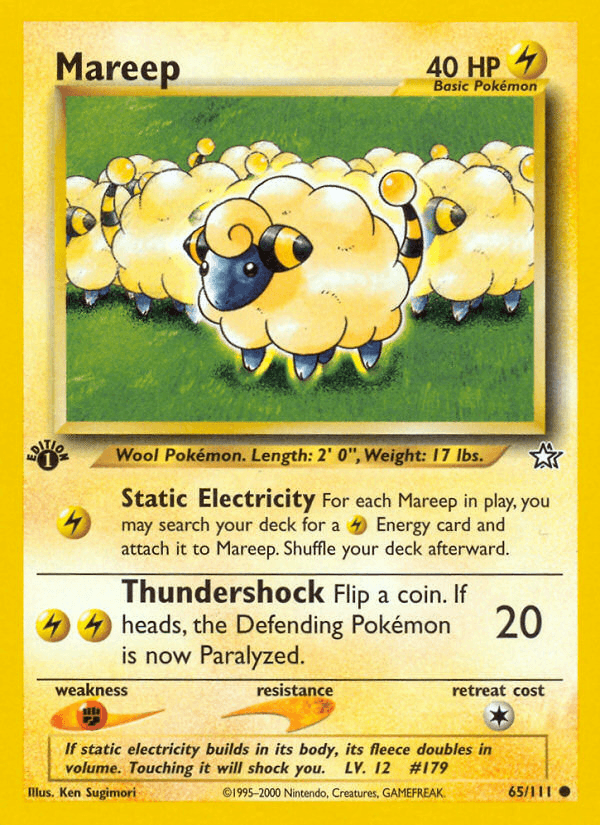 Mareep (65/111) [Neo Genesis 1st Edition] (Online Only)