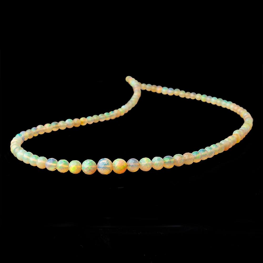 4-7mm Golden Ethiopian Opal faceted round beads 16 inch 105 pieces (ONLINE ORDER ONLY)