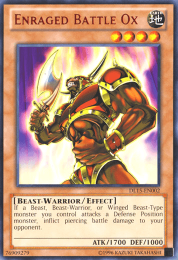 Enraged Battle Ox (Red) [DL15-EN002] Rare (ONLINE ORDER ONLY)