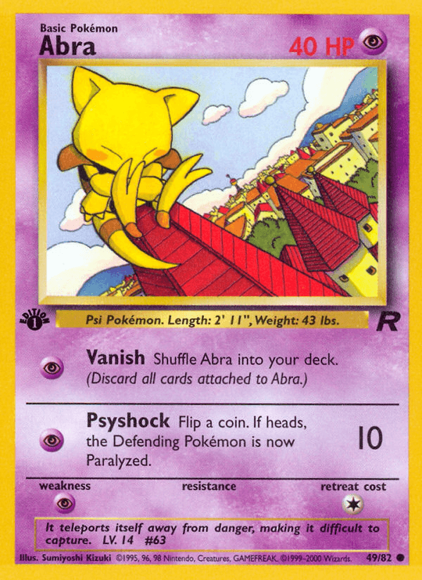 Abra (49/82) [Team Rocket 1st Edition] (Online Only)
