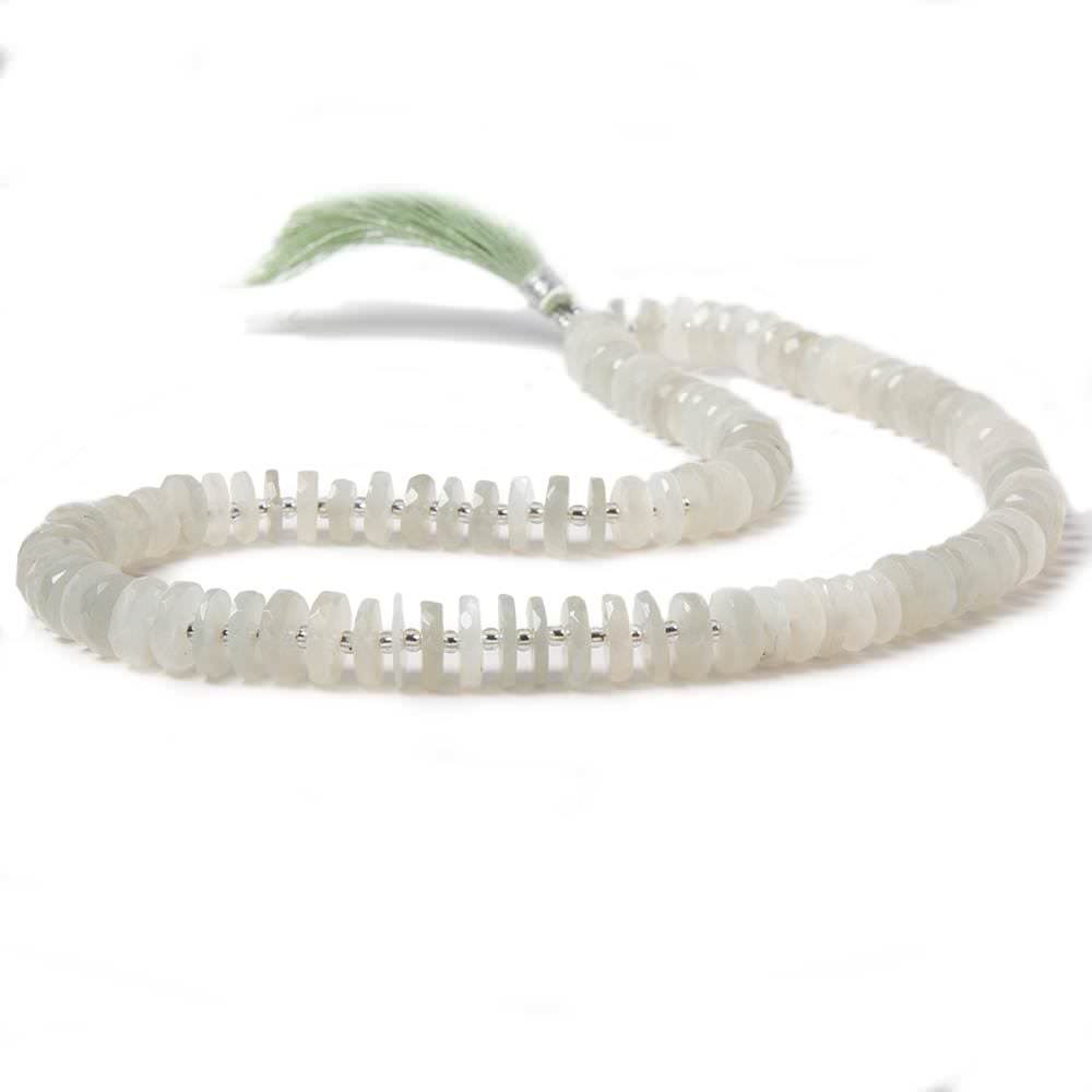 7.8-8.5mm Sage Green Moonstone faceted heshi beads 16 inch 88 pieces (ONLINE ORDER ONLY)