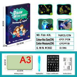 Toy Drawing Pad 3D Magic 8 Light Effects Puzzle Board Sketchpad (ONLINE ORDER ONLY)