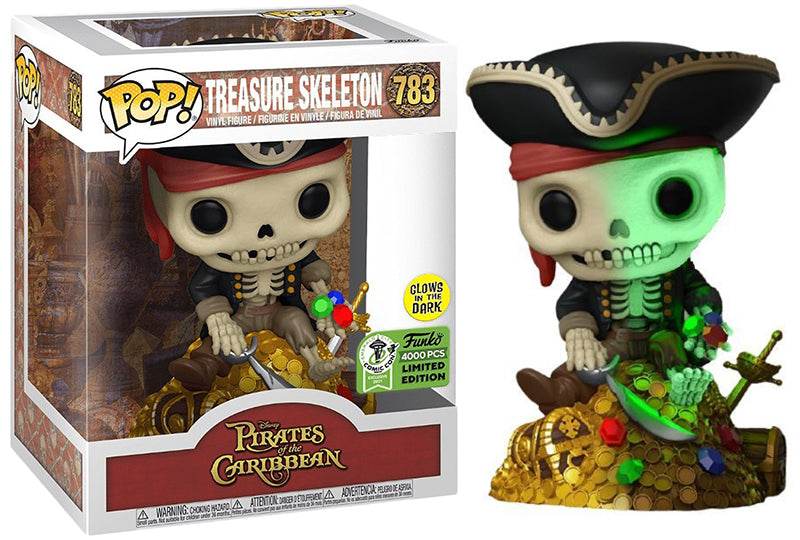 Treasure Skeleton (Deluxe, Glow in the Dark, Pirates of the Caribbean) 783 - ECCC Exclusive /4000 made   **Double Sticker** (Online Order Only)