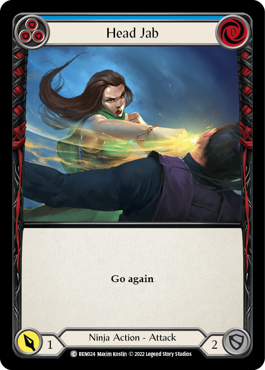 Head Jab (Blue) [BEN024] (Outsiders Benji Blitz Deck)