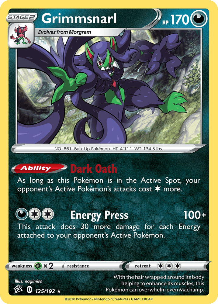 Grimmsnarl (125/192) [Sword & Shield: Rebel Clash] (Online Only)