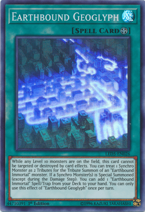 Earthbound Geoglyph [LED5-EN026] Super Rare (ONLINE ORDER ONLY)