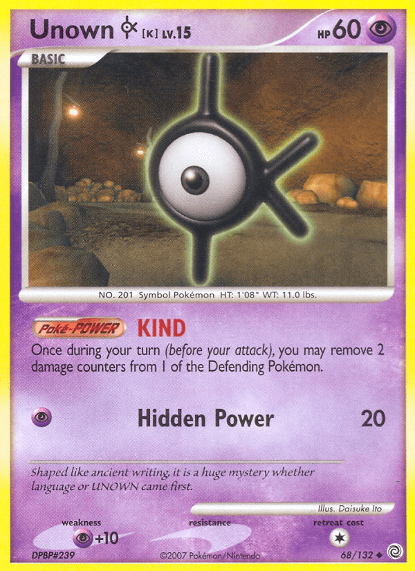 Unown K (68/132) [Diamond & Pearl: Secret Wonders] (Online Only)