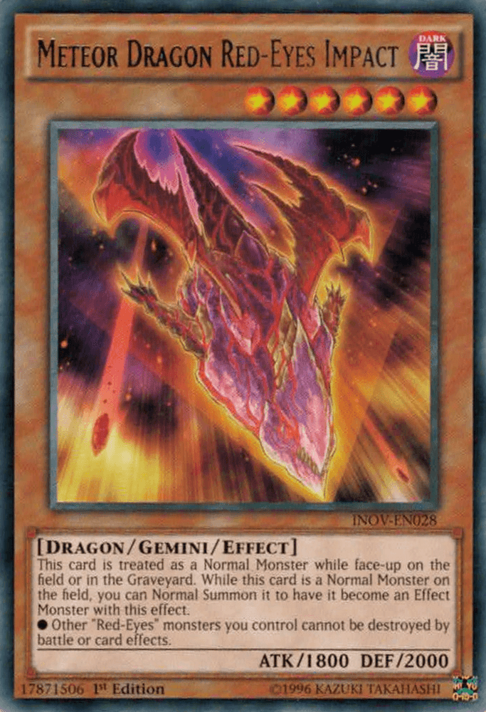 Meteor Dragon Red-Eyes Impact [INOV-EN028] Rare (ONLINE ORDER ONLY)