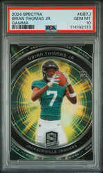 Graded 2024 Panini Spectra Brian Thomas Jr #GBTJ Gamma Rookie RC Football Card PSA 10 Gem Mint (ONLINE ORDER ONLY)