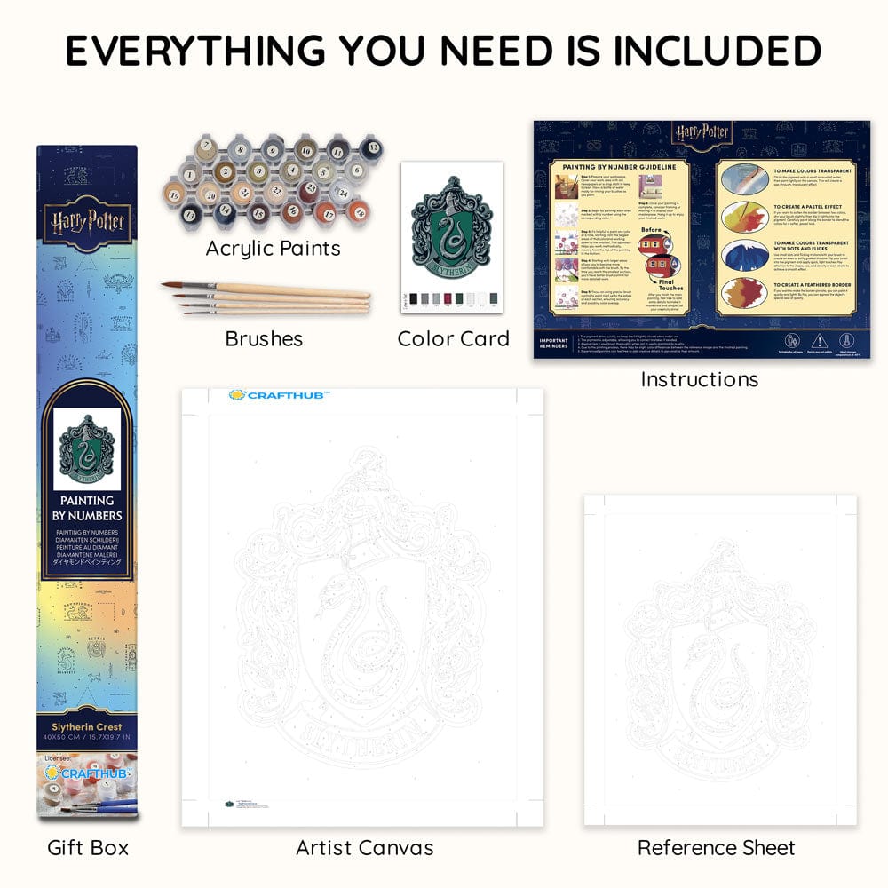 Slytherin Crest - Paint By Numbers Kit (ONLINE ORDER ONLY)