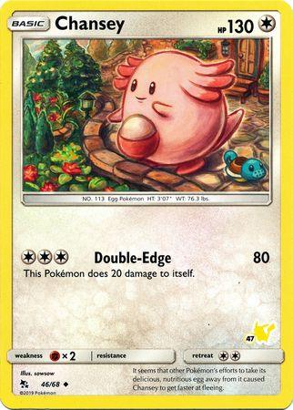 Chansey (46/68) (Pikachu Stamp #47) [Battle Academy 2020] (Online Only)