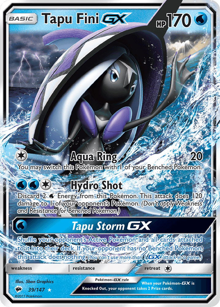 Tapu Fini GX (39/147) [Sun & Moon: Burning Shadows] (Online Only)