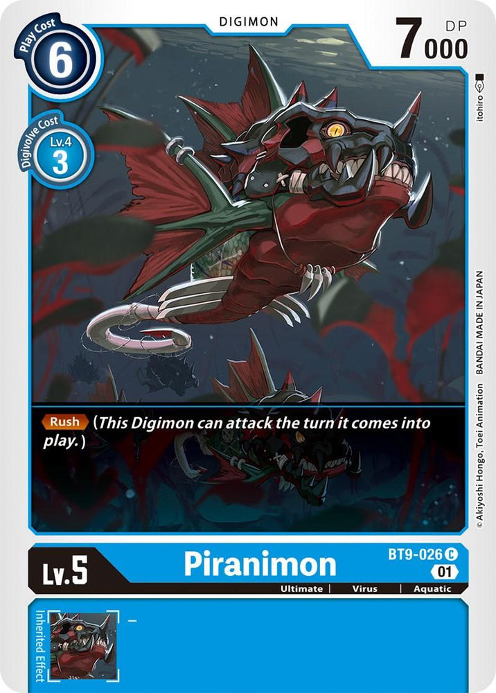 Piranimon [BT9-026] [X Record] (ONLINE ORDER ONLY)