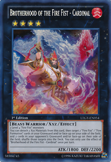 Brotherhood of the Fire Fist - Cardinal [LTGY-EN054] Secret Rare (ONLINE ORDER ONLY)