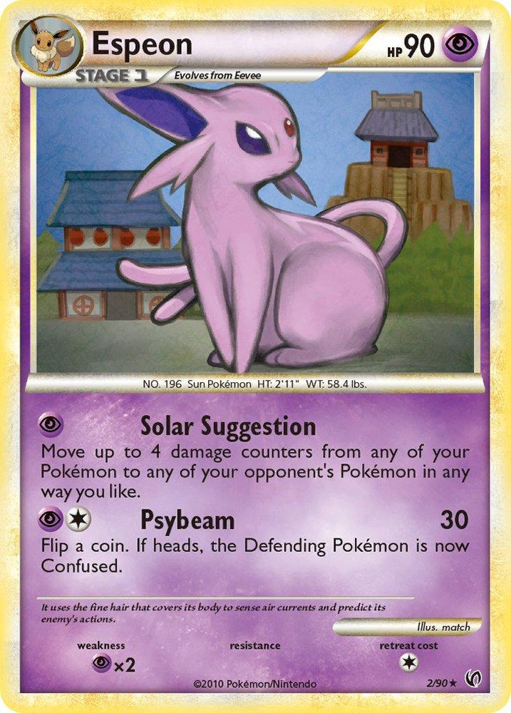 Espeon (2/90) (Cracked Ice Holo) (Theme Deck Exclusive) [HeartGold & SoulSilver: Unleashed] (Online Only)