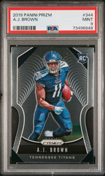 Graded 2019 Panini Prizm AJ Brown #344 Rookie RC Football Card PSA 9 Mint (ONLINE ORDER ONLY)