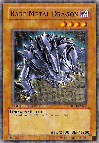 Rare Metal Dragon [GLD1-EN020] Common (ONLINE ORDER ONLY)