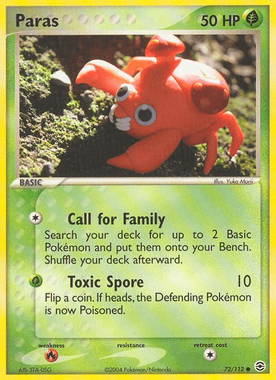 Paras (72/112) [EX: FireRed & LeafGreen] (Online Only)