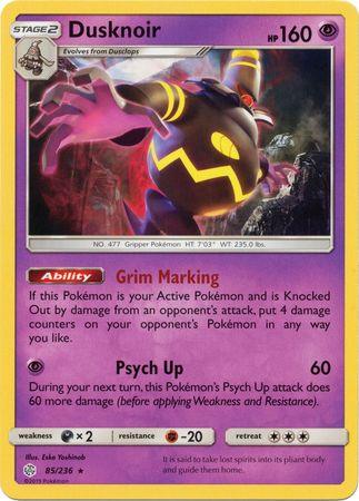 Dusknoir (85/236) (Theme Deck Exclusive) [Sun & Moon: Cosmic Eclipse] (Online Only)