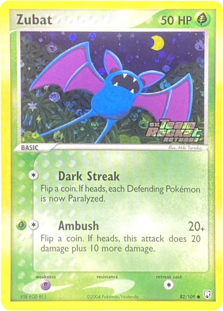 Zubat (82/109) (Stamped) [EX: Team Rocket Returns] (Online Only)