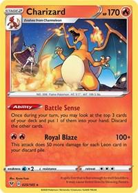 Charizard (025/185) (Cracked Ice Holo) (Theme Deck Exclusive) [Sword & Shield: Vivid Voltage] (Online Only)
