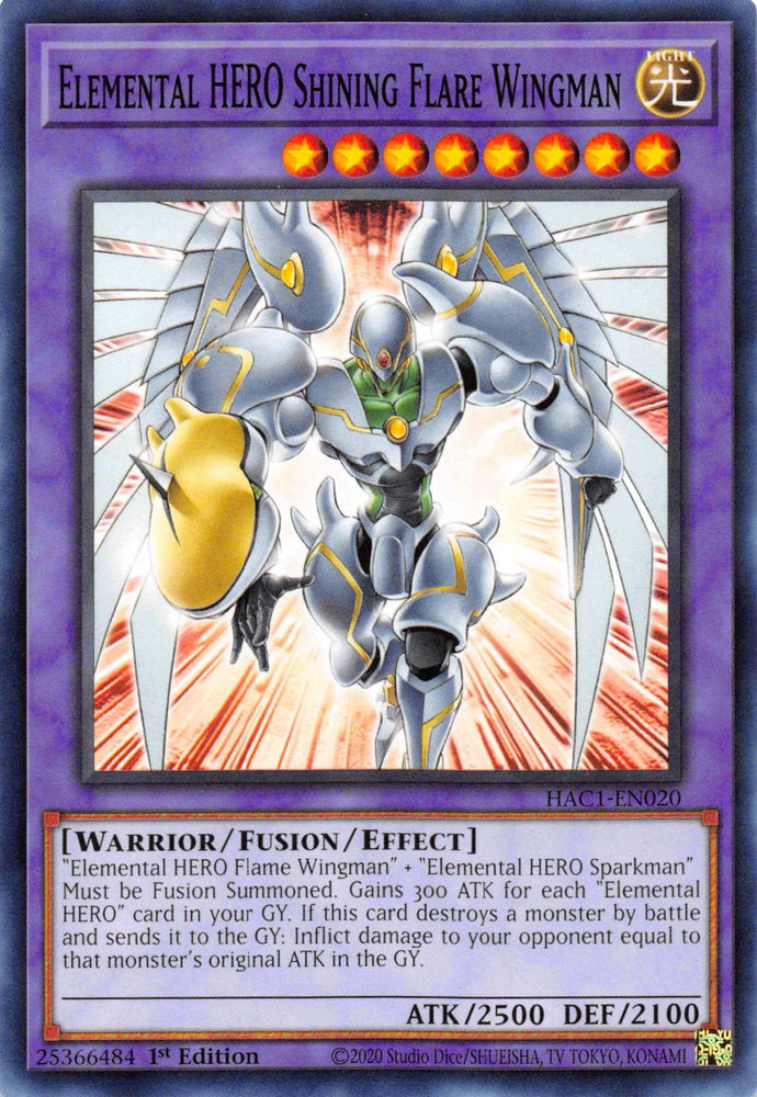 Elemental HERO Shining Flare Wingman [HAC1-EN020] Common (ONLINE ORDER ONLY)