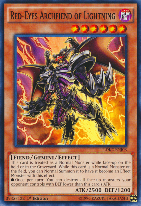 Red-Eyes Archfiend of Lightning [LDK2-ENJ03] Common (ONLINE ORDER ONLY)