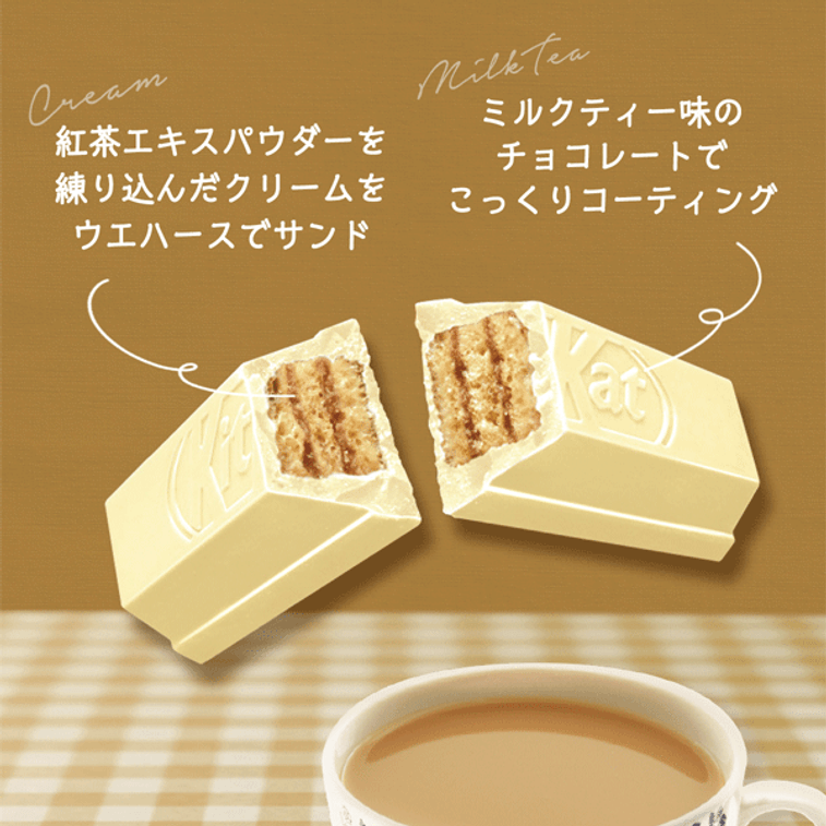 NESTLE Mini KitKat Chocolate Wafer Biscuits Milk Tea Flavor 7 Pieces (ONLINE ORDER ONLY)